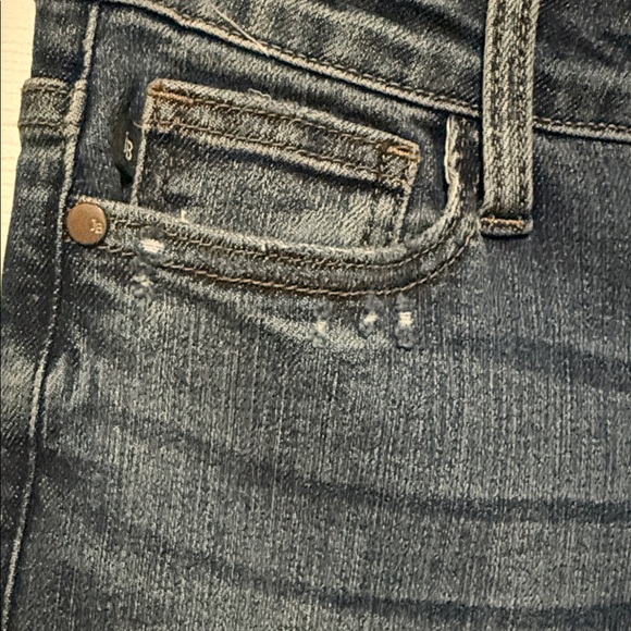 Judy Blue Los Angeles Distressed Wide Leg Jeans Sz 0/24 | Stretch High Rise - Picture 3 of 14